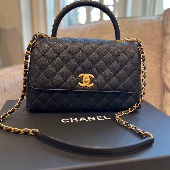 Chanel Caviar Coco Top Handle Bag NEWš„LIMITED EDITION š„23P Latest collection - Picture 6 of 16
